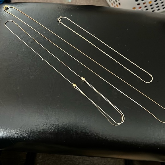 Lot of 3 gold necklaces - Picture 1 of 3